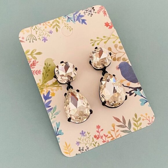 C Wonder Simulated Diamond Statement Drop Earrings - Picture 2 of 4